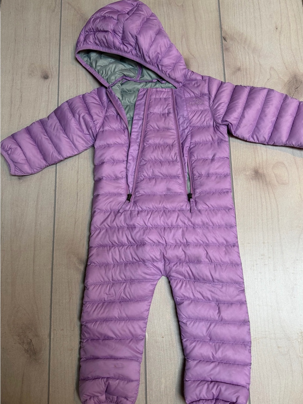 6-12 Months LL BEAN 650 Down TEK Light Purple Bunting Snowsuit
